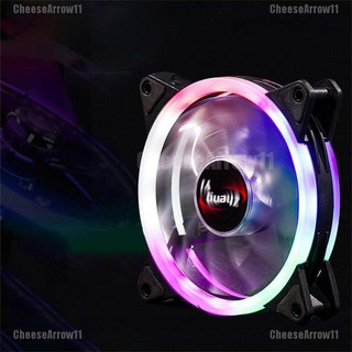 Cheesearrow พัดลมระบายความร้อน LED RGB 12 ซม. DC 12V สําหรับเคสคอมพิวเตอร์ PC