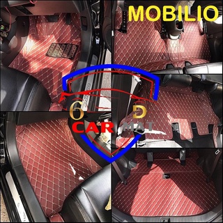 พรมปูพื้นรถยนต์ 6D เข้ารูป HONDA MOBILIO โมบิริโอ้ 2014-2017 เต็มคัน ตรงรุ่น อุปกรณ์แต่งภายในรถยนต์