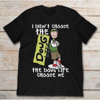 ๑☂ฉันไม่ได้เลือกชีวิต Doug ชีวิต เลือกฉันตลกเสื้อยืดผู้ชายคอกลมสไตล์เกาหลี 100% เสื้อยืดผ้าฝ้ายแท้แขนสั้นหลวมพื้นฐานสั้น