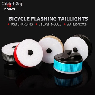 X-TIGER Bicycle Taillight USB Rechargeable Waterproof LED Bike Rear Light Safety Warning Bike Bicycle Light Helmet Backp