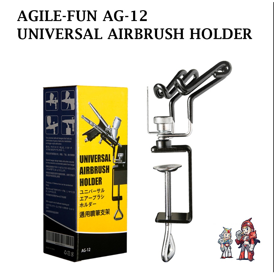 ขาตั้งแอร์บรัช แบบ 2 ช่องวาง AG12 UNIVERSAL AIRBRUSH HOLDER STAND [TWO