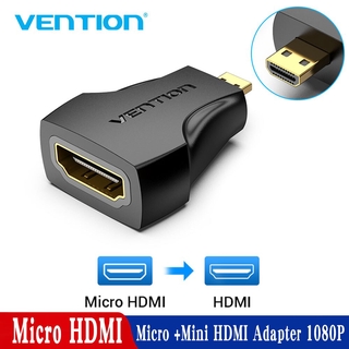 Vention Micro / Mini Hdmi อะแดปเตอร์แปลง 1080 P Micro / Mini Hdmi Male To Hdmi Female 2 In 1 สําหรับ Ps4 Camera Hdtv