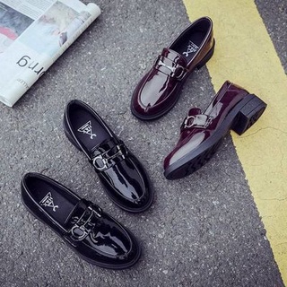 🔥Hot Sale / 2022 Womens Korean Version All-match Small Leather Shoes British Style Loafers Student Flat Women