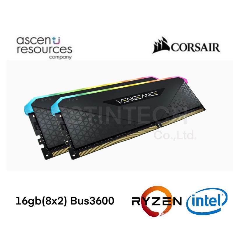 ram-แรม-ddr4-bus3600-corsair-vengeance-rgb-rs-black-16gb-8gbx2-ของใหม่