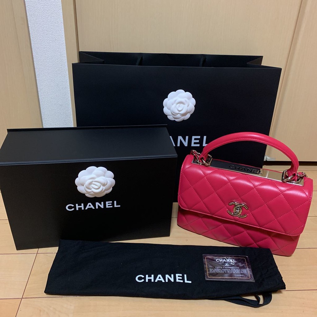 chanel-handle-bag-lambskin-ใช้แค่ครั้งเดียว-ซื้อที่ญี่ปุ่น-สภาพ-99