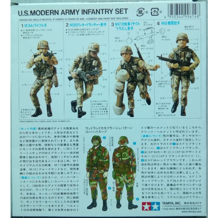 โมเดลทหารอเมริกันยุคใหม่-tamiyata-35133-u-s-modern-army-infantry-set-1-35