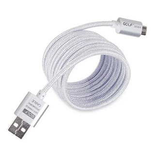 Golf 2M Metal Quick Charge&amp;Data Cable สายชาร์จ Micro USB สายถัก2เมตร (สีเงิน)