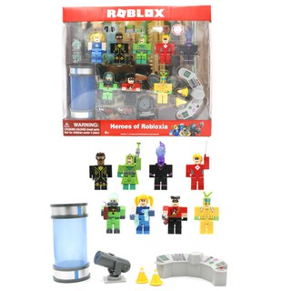 8 ชิ้น / เซต บล็อกตัวต่อ Roblox ฮีโร่แห่ง Robloxia ตุ๊กตาเสมือนจริง เกมโลก ฟิกเกอร์การกระทํา