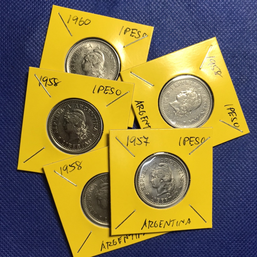 special-lot-no-60166-ปี1957-1960-อาร์เจนติน่า-1-peso-เหรียญสะสม-เหรียญต่างประเทศ-เหรียญเก่า-หายาก-ราคาถูก