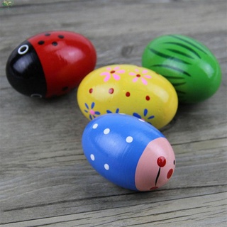 ECHO- ~Shaker Egg Handy Musical Percussion Rattle Baby Colorful Replacement Toys Wooden【Echo-baby】