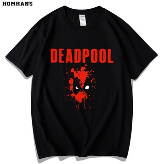 เสื้อยืดโอเวอร์ไซส์สีแดงผ้าฝ้ายเกาหลีd eadpoolเสื้อยืด2016มหัศจรรย์นิเมชั่นdeadpool bottomingผ้าฝ้ายแขนสั้นเสื้อผ้าฤดูร้