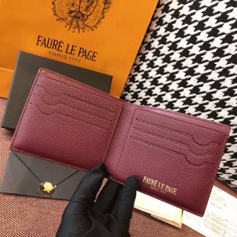 พร้อมส่งเฉพาะสีแดง-กระเป๋าสตางค์-faure-le-page-wallet