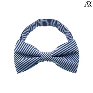 ANGELINO RUFOLO Bow Tie ผ้าไหมทอผสมคอตตอนคุณภาพเยี่ยม โบว์หูกระต่ายผู้ชาย ดีไซน์ Sailor สีฟ้าเข้ม/สีเทา/สีแดง