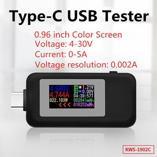 10 in 1 Type-C Tester 0-5A Current DC 4-30V Voltage USB Charger Power Meter เครื่องตรวจจับแบตเตอรี่มือถือ（ขายล่วงหน้า）
