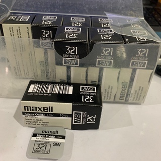 ภาพหน้าปกสินค้าถ่านนาฬิกา Maxell SR616SW,321 Made in Japan 1.55V ของแท้ 100% ถ่านกระดุม จำหน่ายแยก ซึ่งคุณอาจชอบราคาและรีวิวของสินค้านี้