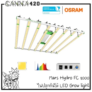 [ส่งฟรี] ไฟปลูกต้นไม้ Mars Hydro FC 8000 8 บาร์ Samsung LM301B + Osram + ดิมเมอร์ LED Grow light 800 watt FC8000