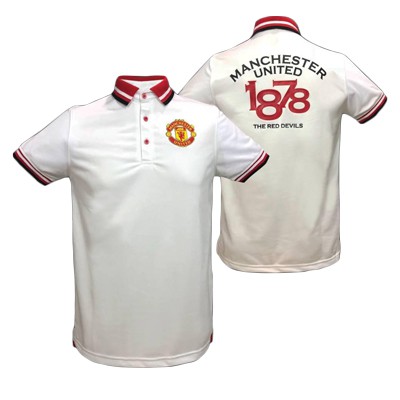 เช็คไซด์ก่อนสั่งซื้้อ-เสื้อโปโลแมนยู-ลิขสิทธิ์แท้-mufc-003-wh-สีขาว