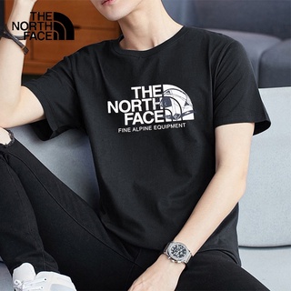 [100% Cotton] เสื้อยืดแขนสั้นลําลอง ผ้าฝ้ายแท้ พิมพ์ลาย The North Face TheNorthFace TheNorthFace แฟชั่นฤดูร้อน สําหรับผู