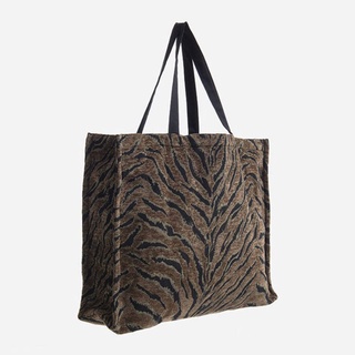 PLEASURES P21F030 JUNGLE OVERSIZED DOUBLE SIDED TOTE BROWN