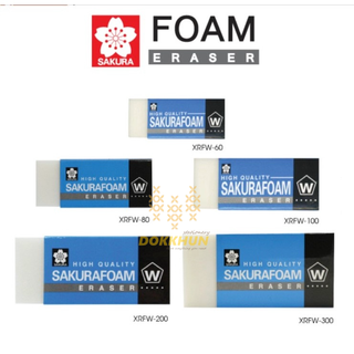 ยางลบ ยางลบโฟม (เฉพาะรุ่น 60 แถมฟรีสติกเกอร์) SAKURA Foam Eraser ยางลบดินสอ แบนด์ซากุระ