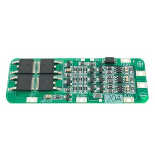 ภาพขนาดย่อของภาพหน้าปกสินค้าบอร์ดโมดูลชาร์จแบตเตอรี่ลิเธียม 3S 20A Li-ion 18650 PCB BMS 12.6V เซลล์ 59x20x3.4 มม. จากร้าน supermodule.th บน Shopee ภาพที่ 5