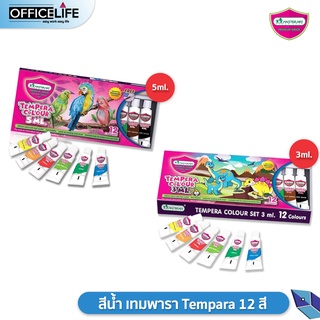 ภาพหน้าปกสินค้าสีน้ำ Master art เทมพารา Tempara 12 สี 3/ 5 มล.  (แถมฟรี เบอร์ 4 เฉพาะ 5มล.) เทมพาร่า tempera ที่เกี่ยวข้อง