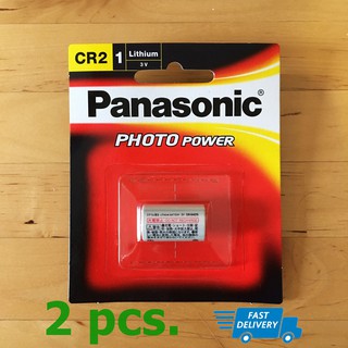 ได้ถ่าน2ก้อน Panasonic CR2 ถ่านลิเที่ยม สำหรับ กล้อง Polaroid Instax Mini 25 กล้องฟิล์ม ไฟฉาย ของแท้ Lithium Battery 3V