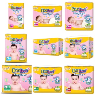 (4 ขนาด) Babylove Easy Tape เบบี้เลิฟ อีซี่เทป ผ้าอ้อมสำหรับเด็ก ชนิดเทป รวมทุกไซส์