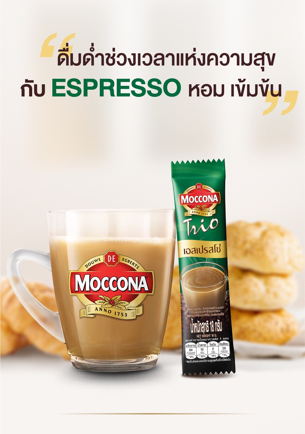 คำอธิบายเพิ่มเติมเกี่ยวกับ MOCCONA TRIO มอคโคน่า ทรีโอ 3อิน1