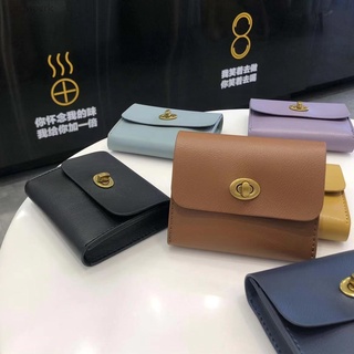 กระเป๋าใส่เหรียญ หนังนิ่ม สไตล์เรโทร กระเป๋าสตางค์ ใส่บัตรได้ เปลี่ยนสีได้ ขนาดเล็ก สีพื้น เป็นที่นิยม สไตล์ยุโรป และอเมริกา สําหรับผู้หญิง