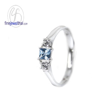 Finejewelthai-แหวนพลอย-แหวนโทพาซ-แหวนเงินแท้-พลอยแท้-พลอยประจำเดือนเกิด-Topaz-Silver-Ring-R1181tp