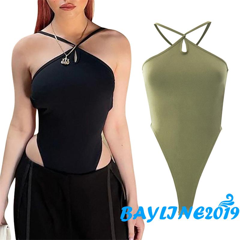 bay-ชุดบอดี้สูท-รอมเปอร์-วันพีช-เปิดหลัง-สีพื้น-สําหรับผู้หญิง