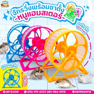 (BP Pets) จักรปั่นหนูแฮมเตอร์ ของเล่นหนูแฮมเตอร์  จักรวิ่งหนูพร้อมขาตั้ง วงล้อแฮมสเตอร์ พร้อมขาตั้ง