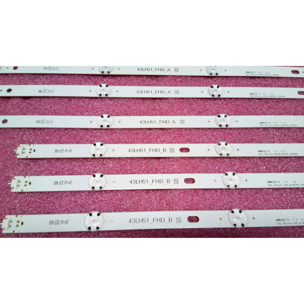 ใหม่ หลอดแอลอีดี แอลจี led lg blacklight รุ่น 43lf510 (4+3 led 3 แถว ...