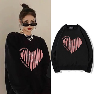 เสื้อกันหนาว ขนาดใหญ่ สไตล์อเมริกัน สําหรับผู้หญิง