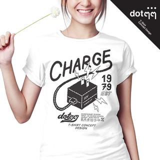 dotdotdot เสื้อยืด ลาย Charge (White)