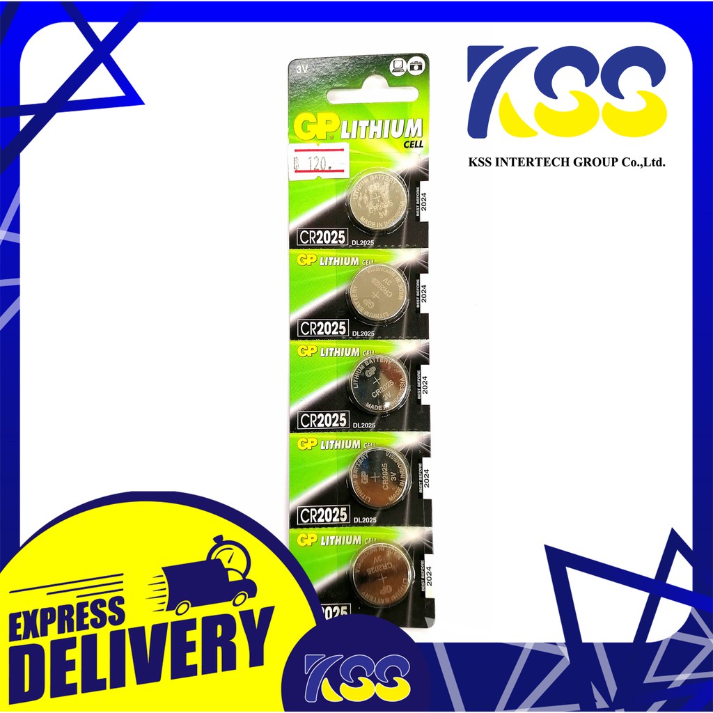 ถ่าน GP Battery Alkaline CR2025 GP ถ่านเม็ดกระดุม ถ่านรีโมทรถยนต์ ถ่าน ...