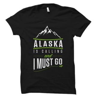 เสื้อยืดวินเทจเสื้อยืด พิมพ์ลาย Gildan Alaska Is Calling And I Must Go Distro สําหรับผู้ชายS-5XL