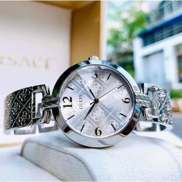 ผ่อน0-นาฬิกา-guess-womens-japanese-quartz-watch-with-stainless-steel-strap-silver-u1228l1-ขนาดปัด35mm-สีเงิน