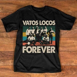 เสื้อยืดโอเวอร์ไซส์เสื้อยืด ผ้าฝ้าย พิมพ์ลาย Vatos Locos Forever สไตล์วินเทจ แฟชั่นฤดูร้อน สําหรับผู้ชายS-3XL