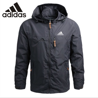 Adidas เสื้อแจ็กเก็ต มีฮู้ด กันน้ํา แห้งเร็ว คุณภาพสูง สําหรับผู้ชาย