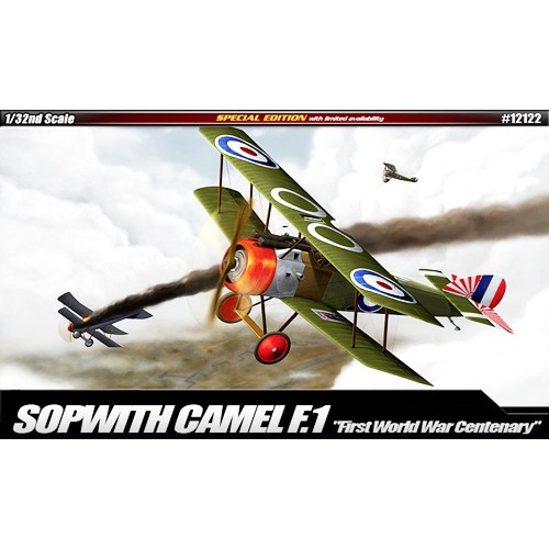 โมเดลประกอบ-academy-model-1-32-ac12122-sopwith-camel-f-1-first-world-war