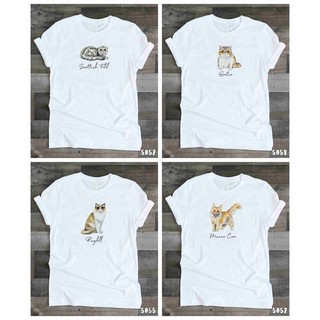 เสื้อยืดโอเวอร์ไซส์Cat Breeds T-shirt 5052-5061S-3XL