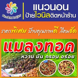 ภาพหน้าปกสินค้าป้ายไวนิล ร้านแมลงทอด แก้ไขรายละเอียดฟรีแจ้งทางแชท ที่เกี่ยวข้อง