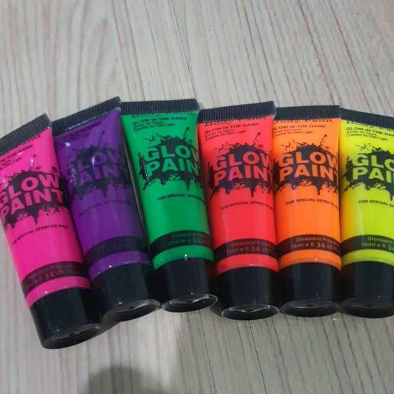 สีนีออน-10ml-สะท้อนแสง-สีเรืองแสง-บอดี้เพ้นท์-glow-in-the-dark-neon-fluorescent-makeup-face-body-art-paint-diy-ส่ง2วัน