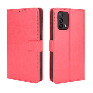 OPPO A95 4G เคส Phone Holder Stand Case OPPO A74 5G A52 A92 A53 A16 A15 A15S เคสฝาพับ Wallet PU Leather Back Cover