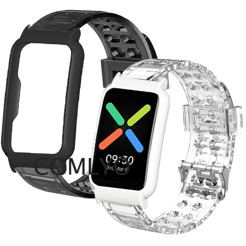 สําหรับ-oppo-watch-ฟรีสาย-tpu-ใส-นิ่ม-สมาร์ทวอทช์-สร้อยข้อมือ-pc-เคสกันกระแทก-เคสป้องกัน-ฝาครอบป้องกัน-ฟิล์มกันรอยหน้าจอ
