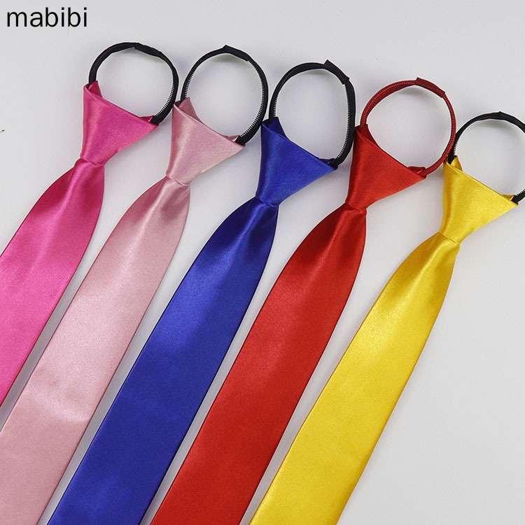 เนคไทซิปธุรกิจสีทึบ-5-ซม