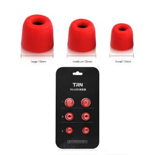 Trn Memory Foam Ear Tips 3 คู่ ( 6 ชิ้น ) L / M / S 4.5 มม. อุปกรณ์เสริมสำหรับหูฟัง