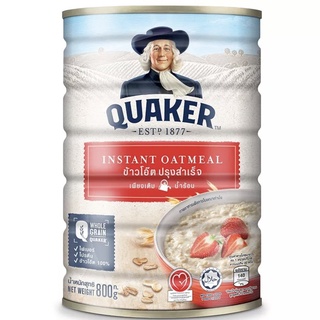 เควกเกอร์ ข้าวโอ๊ตปรุงสำเร็จ กระป๋อง 800 กรัม Quaker instant Oatmeal